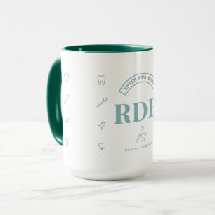 Caneca HigienistaDentalRDH Personalizado Minimalista Pati