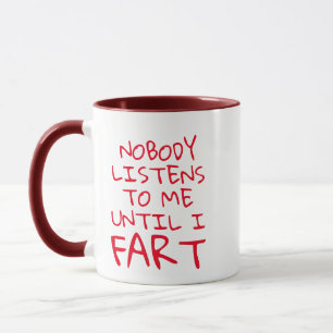 Caneca Hilarious Fart Puns Mug, Divertido Ninguém Me Escu