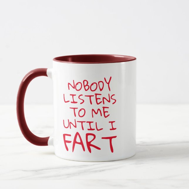 Caneca Hilarious Fart Puns Mug, Divertido Ninguém Me Escu (Esquerda)