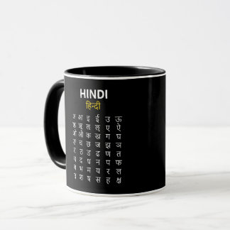Caneca Hindi Alphabet अ–क्ष Devanagari Script
