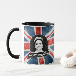 Caneca Hino nacional do Reino Unido - Kate Middleton
