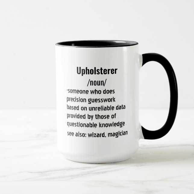 Caneca hinos Upholsterer Definição para mulheres (Direita)
