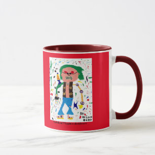 Caneca Hippie Eyed vermelho