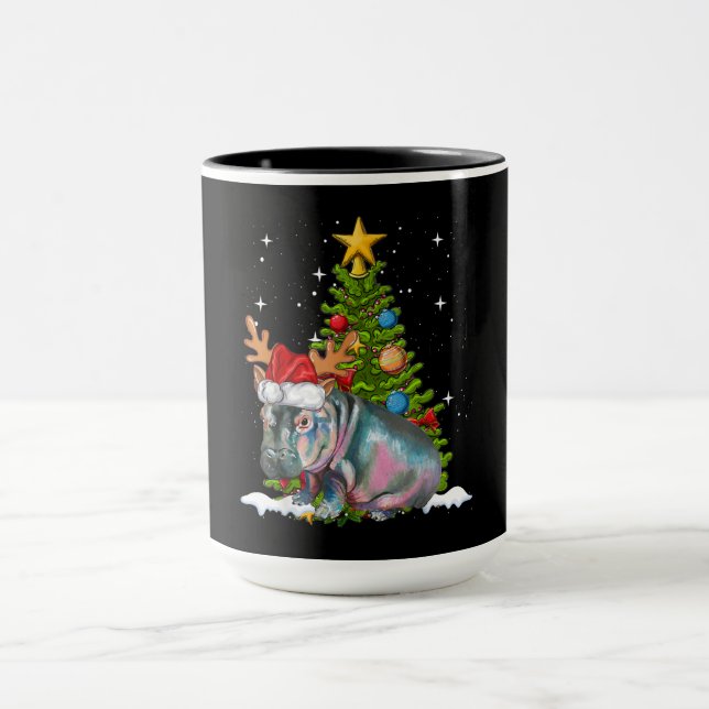 Caneca Hippo Fiona Árvore de Natal Hippopotamus (Centro)