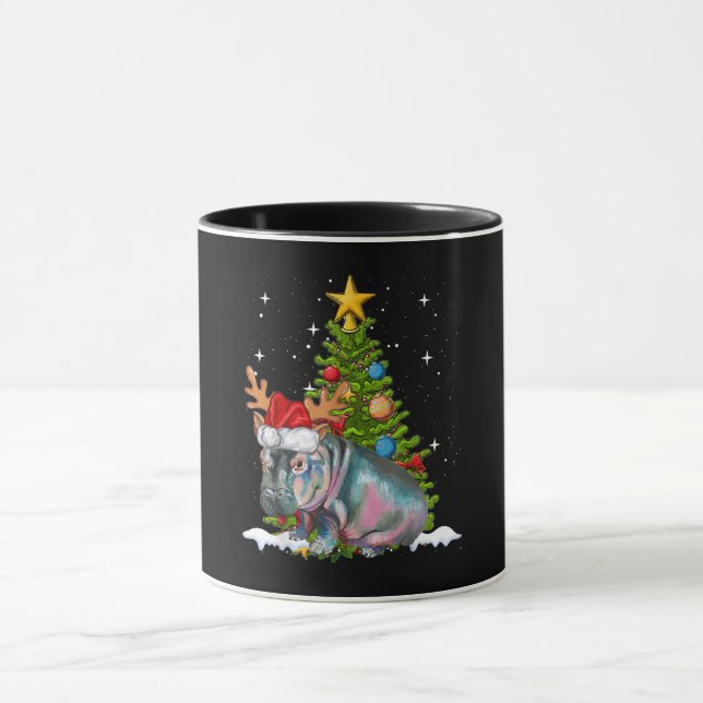 Caneca Hippo Fiona Árvore de Natal Hippopotamus (Centro)