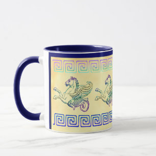 Caneca Hippocampus Sea Horse Vintage Art Coffee Mug