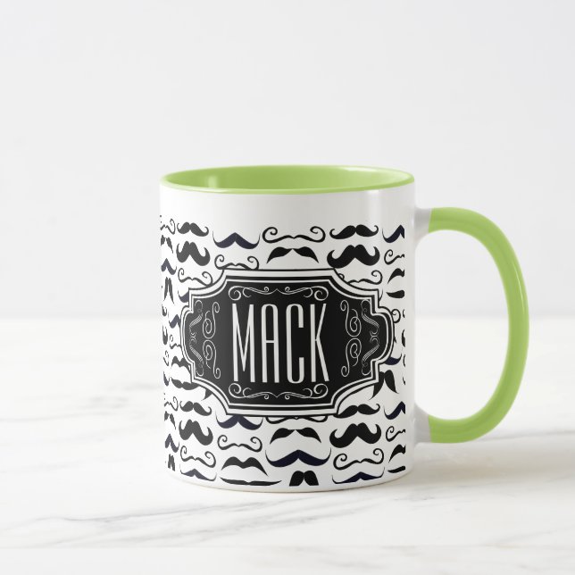 Caneca Hipster Mustache Vintage Retro (Direita)