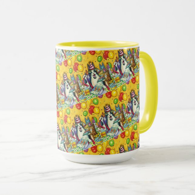 CANECA HISS N' FITZ CATS, KITTENS, CAMUNDONO, ANIVERSÁRIO (Frente Esquerda)