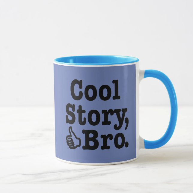 Caneca História legal Bro com polegares acima (Direita)