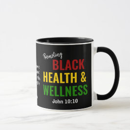 Caneca História Negra Mês Saúde e Bem-Estar Cristão