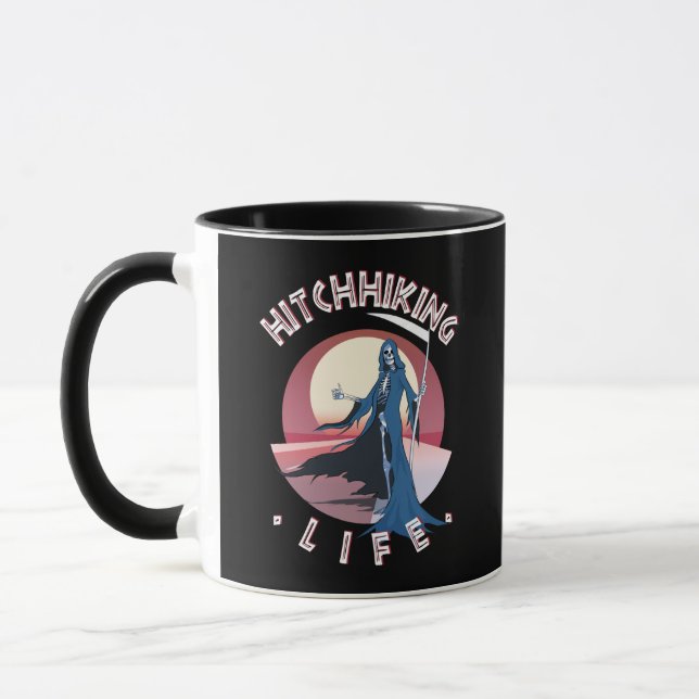 Caneca Hitchhiking Life - Receptor de Grim Hitchhiker (Esquerda)