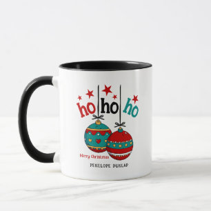 Caneca Ho Ho Ho Enfeites de natal Festivos