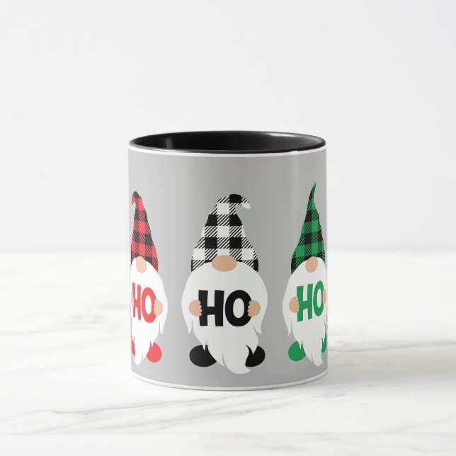 Caneca Ho Ho Ho Gnomos de Natal (Centro)