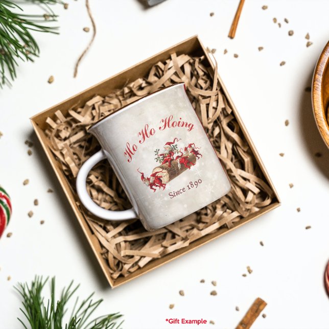 Caneca Ho Hoing desde 1890 gnomos de natal (Criador carregado)