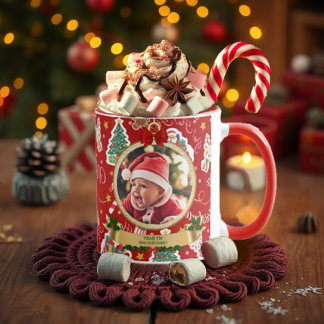 Caneca HO Natal Personalizado de Feliz Feliz Vermelho!HO!