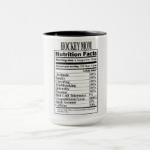 Hockey Mãe Nutrição Fatos Mug