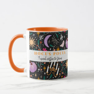 Caneca Hocus Pocus Halloween Café Engraçado Fofo Assustad