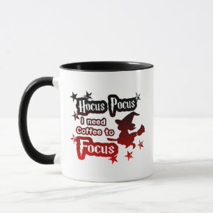 Caneca Hocus Pocus Magic Foco Vermelho e Preto Moderno