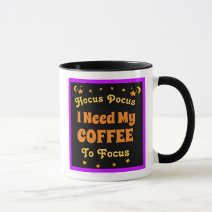 Caneca Hocus Pocus Preciso do meu Café para Focar