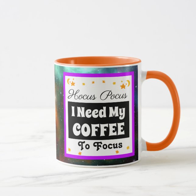 Caneca Hocus Pocus Preciso do meu café para focar estrela (Direita)