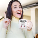 Caneca Hoje é Winesday Engraçado Cotação Café<br><div class="desc">Passe no estilo "Winesday" com esta deliciosa caneca de café com uma citação engraçada de vinho e um encanto retrô. Perfeito para amantes de vinho, essa caneca fofa e ilustrada pode ser personalizada com texto personalizado, acrescentando uma camada extra de encanto que a faz um presente ideal para chás de...</div>