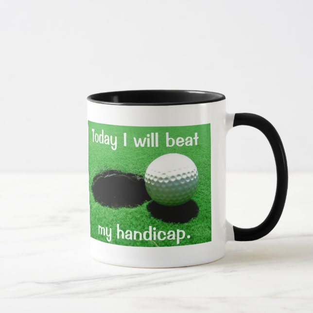 Caneca Hoje eu baterei meu Golfing da desvantagem (Direita)