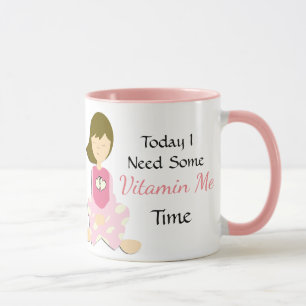 Caneca Hoje eu preciso de um pouco de vitamina "Me" Time 