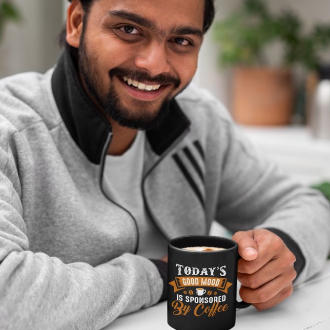 Caneca Hoje O Bom Humor É Patrocinado Pelo Café Engraçado (Criador carregado)
