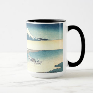 Caneca Hokusai: Fuji de um barco