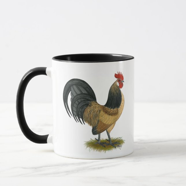 Caneca Holandês Bantam: Blue Quail Rooster (Esquerda)