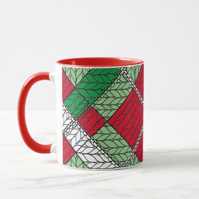 Caneca HOLIDAY ARGYLE KNIT Red Combo Mug (Esquerda)