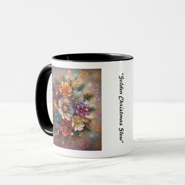 Caneca "Holiday Flower Fusion" (Frente Esquerda)
