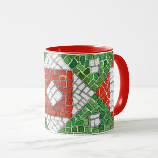 Caneca HOLIDAY MOSAIC Red Combo Mug (Frente Esquerda)