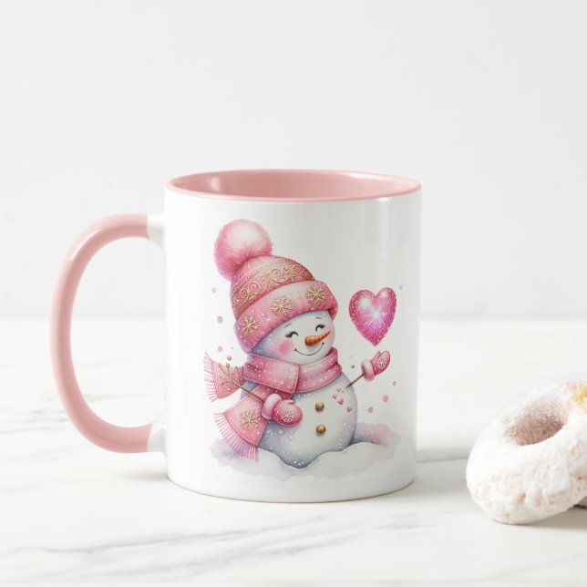 Caneca Holiday Snowman Coffee Mug (Com Donut)
