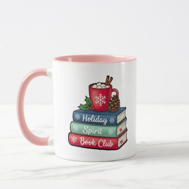 Caneca Holiday Spirit Book Club Mug | Pink (Esquerda)