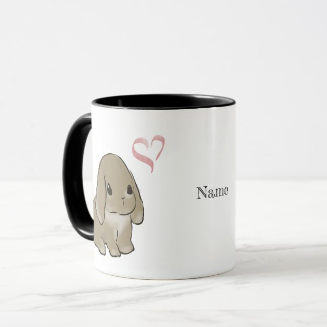 Caneca Holland lop with heart  (Frente Esquerda)