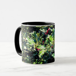 Caneca Holly, com bagas vermelhas