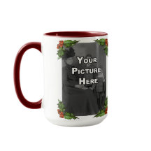 Holly Frame Vertical Holiday Mug
