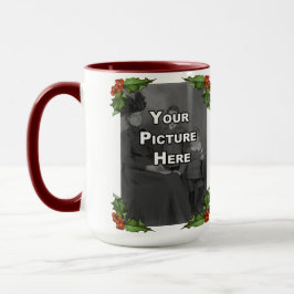 Caneca Holly Frame Vertical Holiday Mug