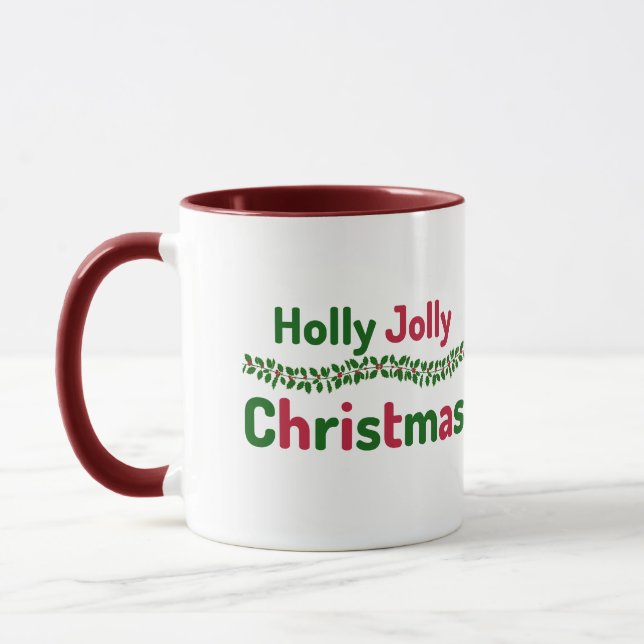 Caneca Holly Jolly Christmas (Esquerda)