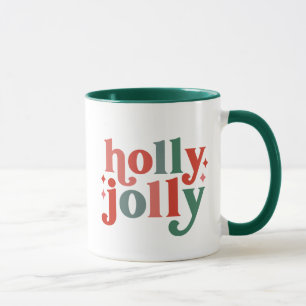Caneca Holly Jolly - Tipografia de Feriados Retroativos