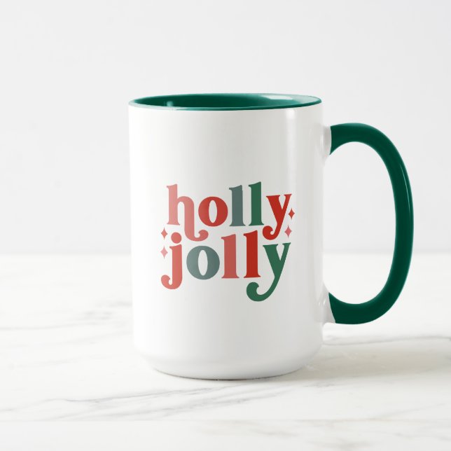 Caneca Holly Jolly - Tipografia de Feriados Retroativos (Direita)