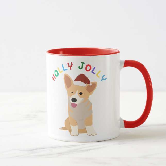 Caneca Holly Jolly Welsh Corgi Mug (Direita)