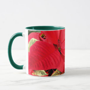 Caneca Holly Point Poinsettias Holiday Floral