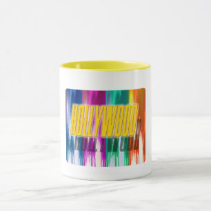 Caneca "Hollywood" Colorida Taça Palms
