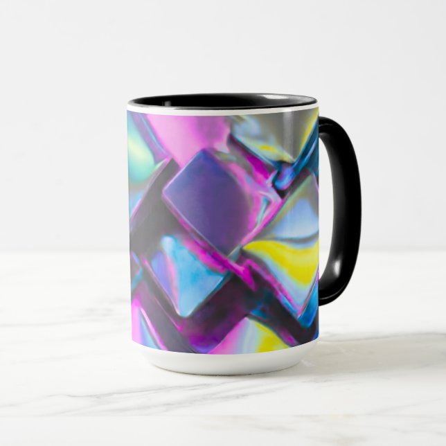 Caneca Holographic Neon Glow Aesthetic  (Frente Esquerda)