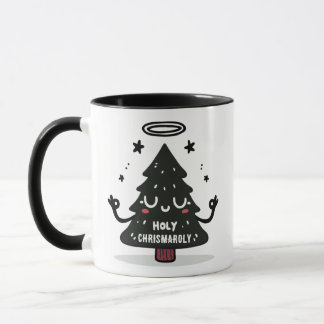 Caneca Holy Chrismaroly Mug Cute Floating Christmas Tree