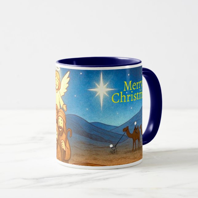 Caneca Holy Night Selfie Christmas 11 oz Coffee Mug (Frente Esquerda)