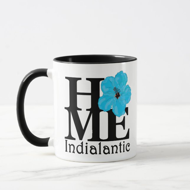 Caneca HOME Indialantic Blue Hibiscus 11oz (Esquerda)