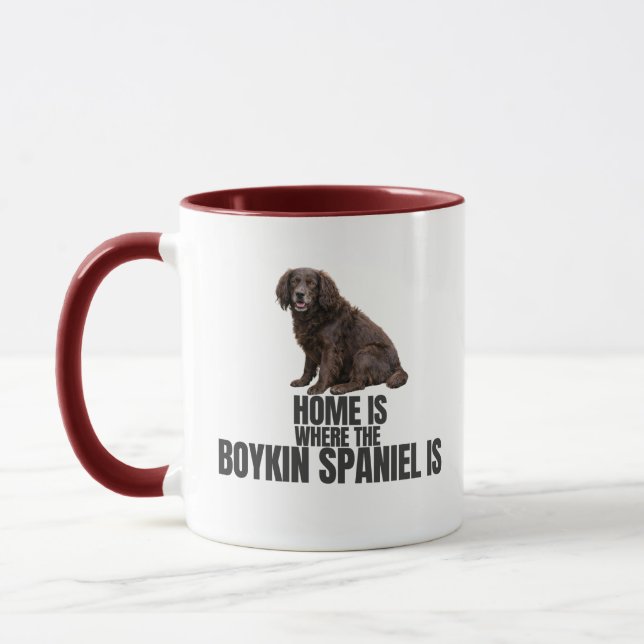 Caneca Home Is Where the Boykin Spaniel Is Coffee (Esquerda)